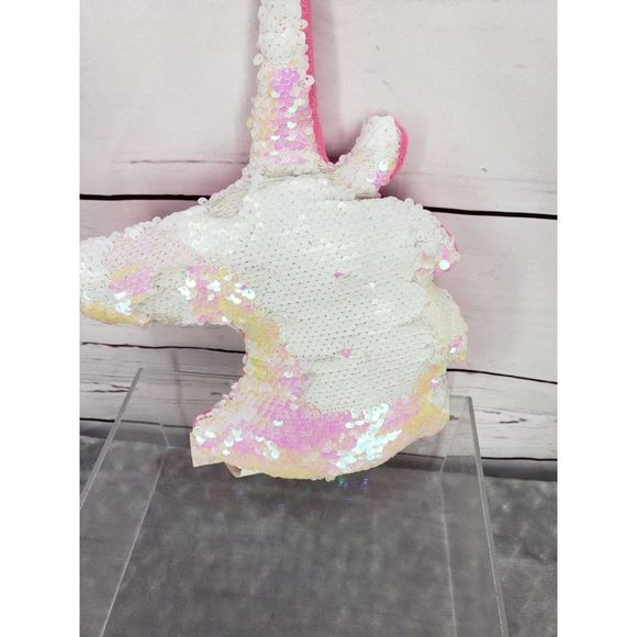 Unicorn Reversible Sequined Plush Pillow stuffed animal toy - Picture 6 of 7